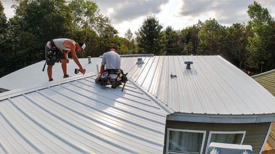 metal roof on a mobile home

