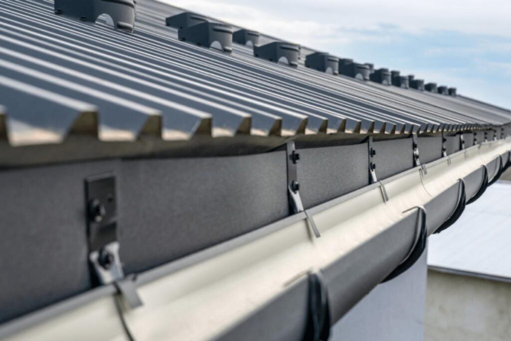 how to install gutters on a metal roof