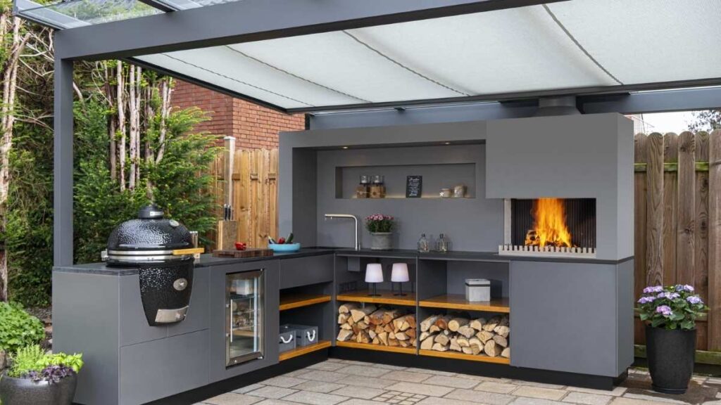 roof backyard covered outdoor kitchen ideas