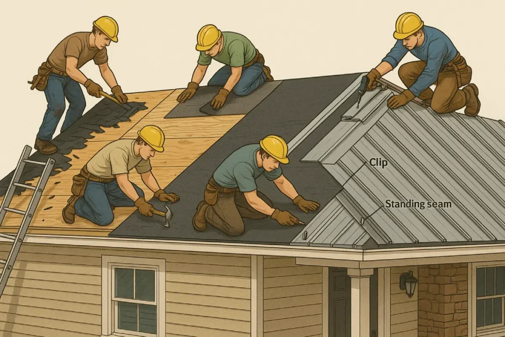 how to install a standing seam metal roof
