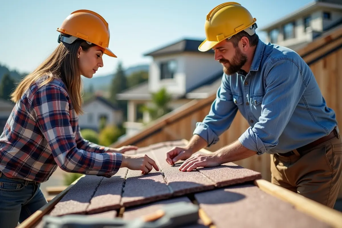 homeowner selecting the right roof materials and ensuring professional installation