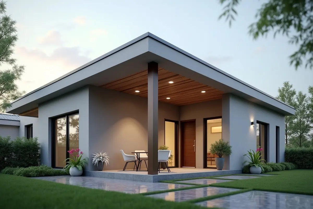 roof overhang design providing structural and weather protection