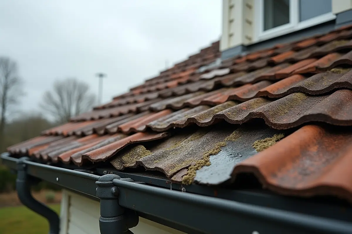 damaged roof showing warning signs indicating need for replacement soon