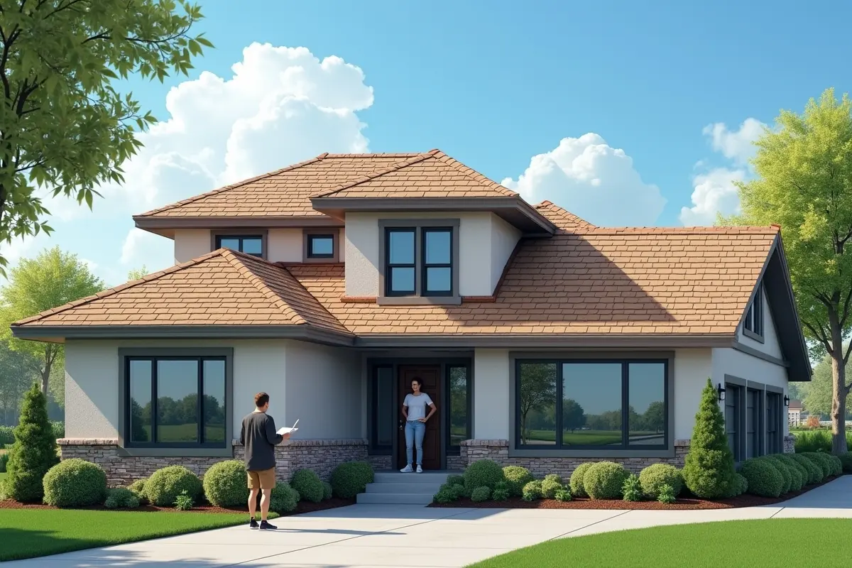 homeowner maximizing property value through windows and roofing improvements
