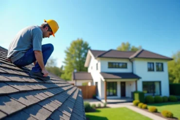 property owner preventing costly damage through preventive roof maintenance