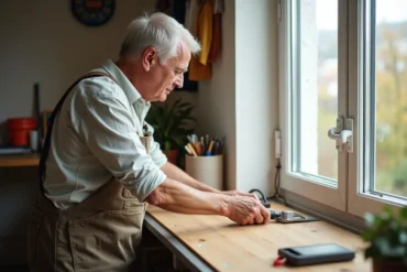 homeowner completing simple diy repairs to reduce household energy costs